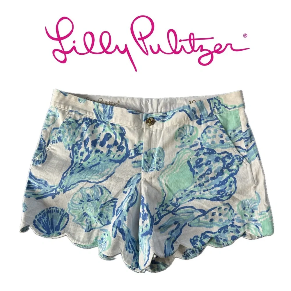 NEW buttercup shorts barefoot princess shell seashell scallop hem Lilly NWT 10